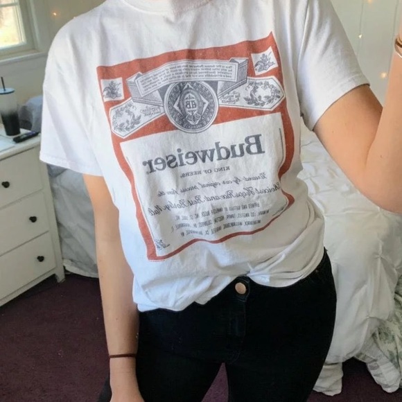 Budweiser Beer Ad 90’s Graphic T-Shirt Tee Top - Picture 5 of 11